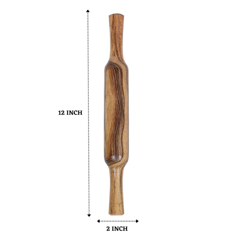 UMESH CRAFT UMESH CRAFT Chakla Belan Combo Set Marble Roti Maker with Wooden Belan 9 inch Chakla Circular Board Set Hand Made Marble Chakla Rolling Pin Boardchakla belan for kitchenChapati Presser Model NO31 - Image 2