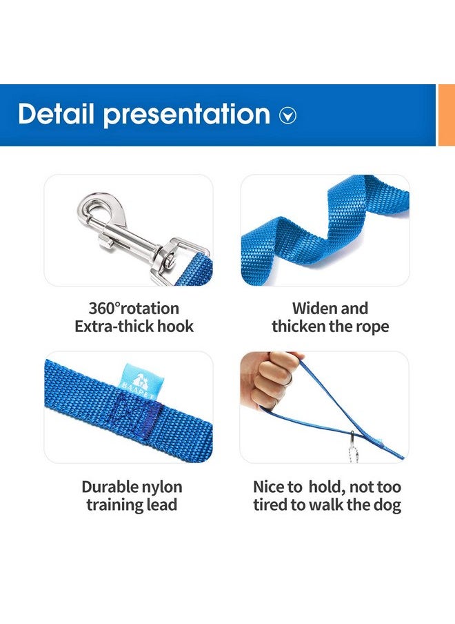 BAAPET 15 ft 20 ft 30 ft 50 ft 100 ft Long Dog Training Leash for Dog Training, Play, Camping, or Backyard Lead with Training Clickers for Small, Medium and Large Dogs or Cats (20 Feet, Blue)