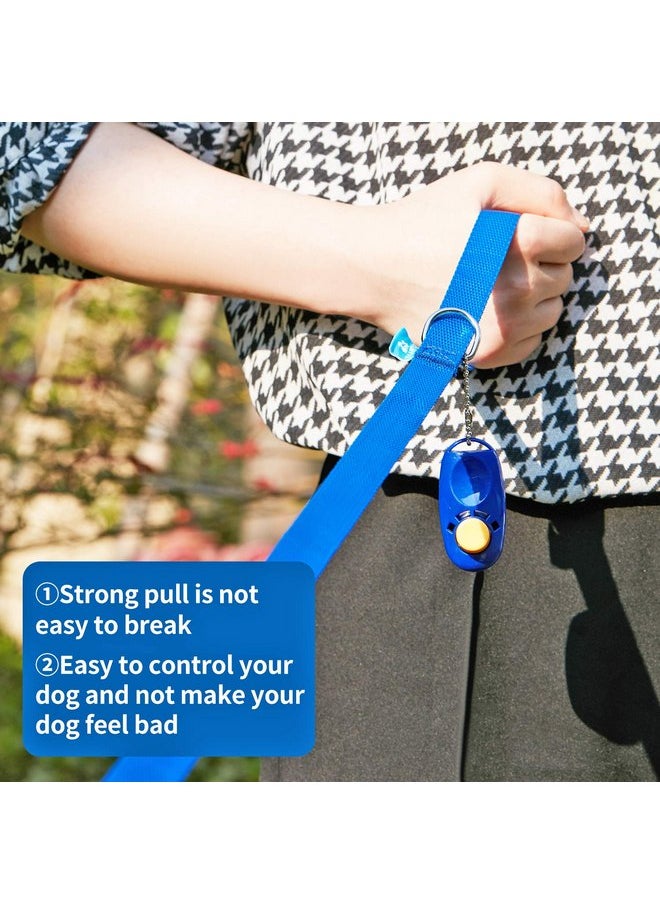 BAAPET 15 ft 20 ft 30 ft 50 ft 100 ft Long Dog Training Leash for Dog Training, Play, Camping, or Backyard Lead with Training Clickers for Small, Medium and Large Dogs or Cats (20 Feet, Blue)