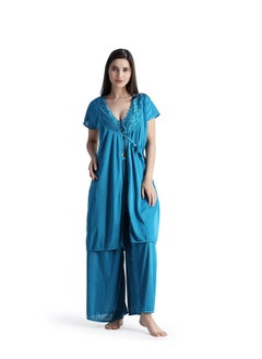 Accessorize Kingdom Women's Satin Kimono Robes Bridesmaid Wedding Robes Silky Bathrobes Summer Loungewear Night suit  - Image 5