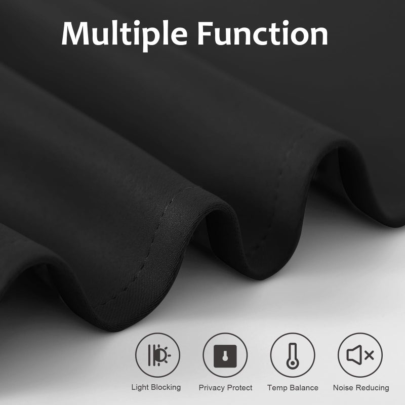 WdFour Classroom Door Curtains - Blackout Shades for Classroom Windows & Doors, No Tool Installation Room Darkening Curtains, Lockdown Window Cover(8W x 36L, 1 Panel, Black) - Image 5
