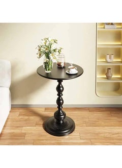 Generic SUPAAR Nordic French Retro Simple Corner Table, Iron Bedside Table, Balcony Small Round Table, Sofa Side Cabinet Living Room Home Small Tea Table, Bedroom Bedside Small Round Table  - Image 2