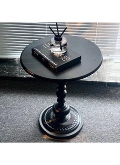 Generic SUPAAR Nordic French Retro Simple Corner Table, Iron Bedside Table, Balcony Small Round Table, Sofa Side Cabinet Living Room Home Small Tea Table, Bedroom Bedside Small Round Table  - Image 3