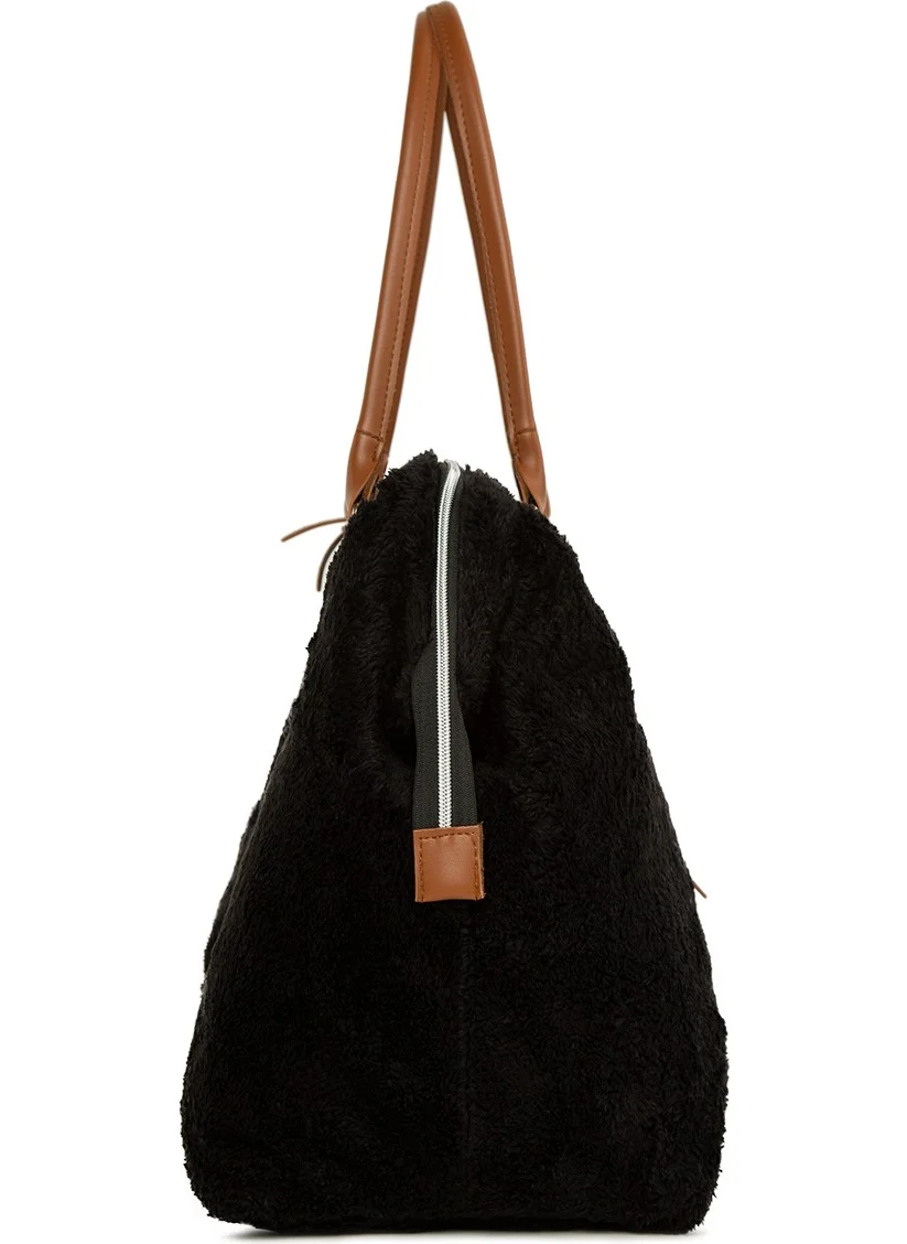 باجموري Baby Bag Embroidered Plush Mother Baby Bag
