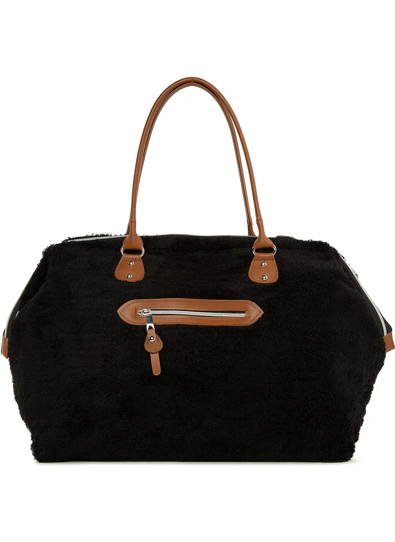 باجموري Baby Bag Embroidered Plush Mother Baby Bag
