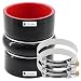 TuoLauthon Straight Silicone Hump Coupler Hose ID 3 inch 76mm 4Ply Reinforced High Performance Wall Thickness 5mm Length 4inch Suitable Intercooler Intake Exhaust Turbo Pipe with 2 Protective Steel Rings - Image 2