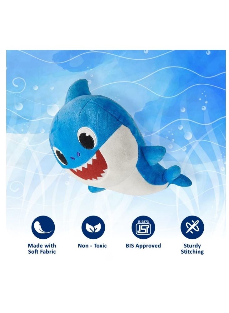 بريميم لعبة القرش الأزرق المحشوة – لعبة محشوة ممتعة للأطفال الصغار. - Image 2