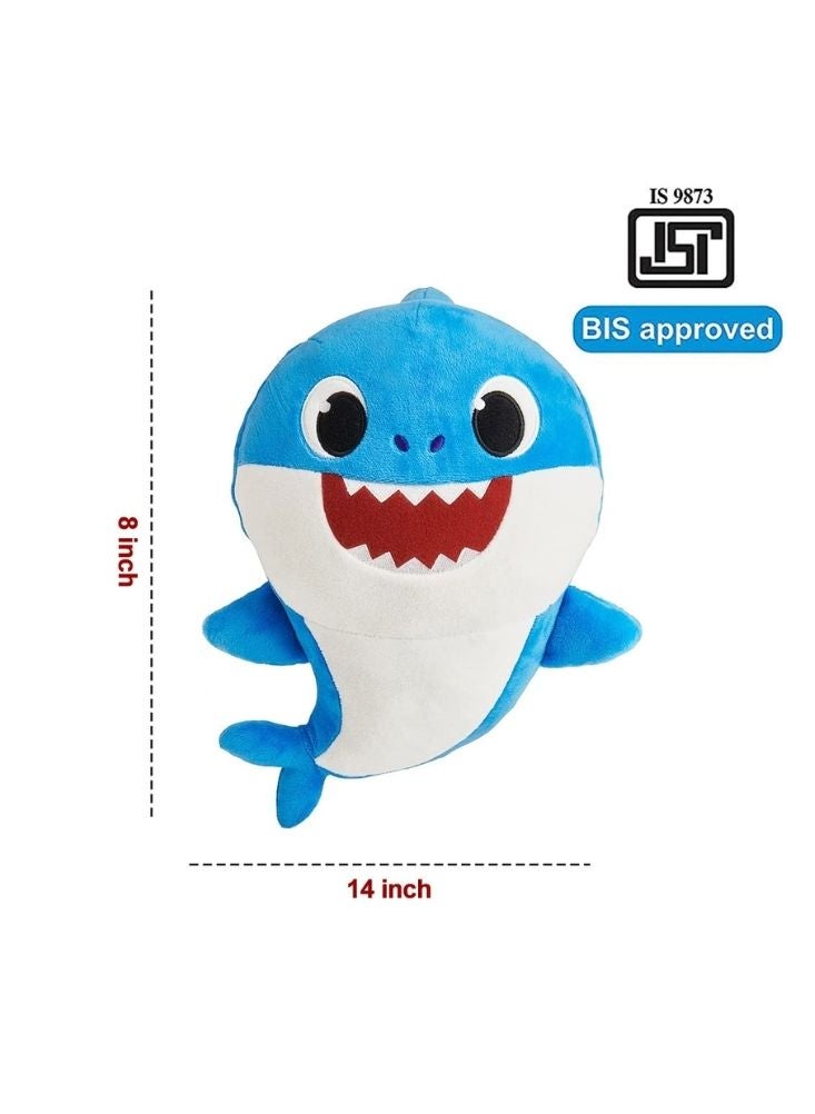 بريميم لعبة القرش الأزرق المحشوة – لعبة محشوة ممتعة للأطفال الصغار. - Image 1