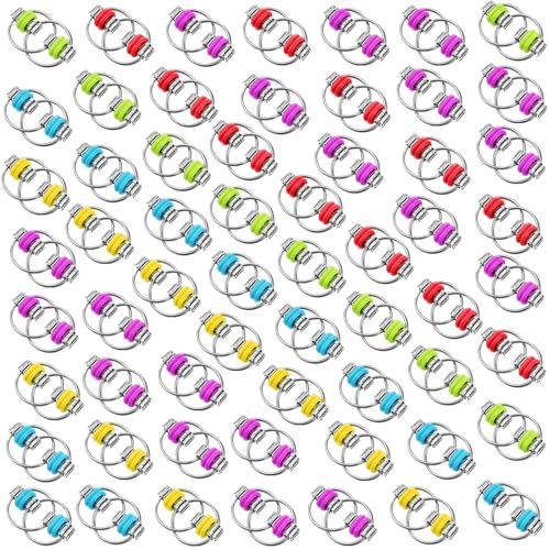 Skylety 20 Pcs Bike Fidget Chain Flippy Bulk Mini Chain Key Ring for ADHD Stress Relief Flippy Key for Adults - Image 1