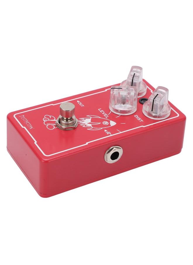 Thoraya - Distortion Effect Pedal Metal Red Guitar Pedals with Tones Level for Electric Guitars - Image 1