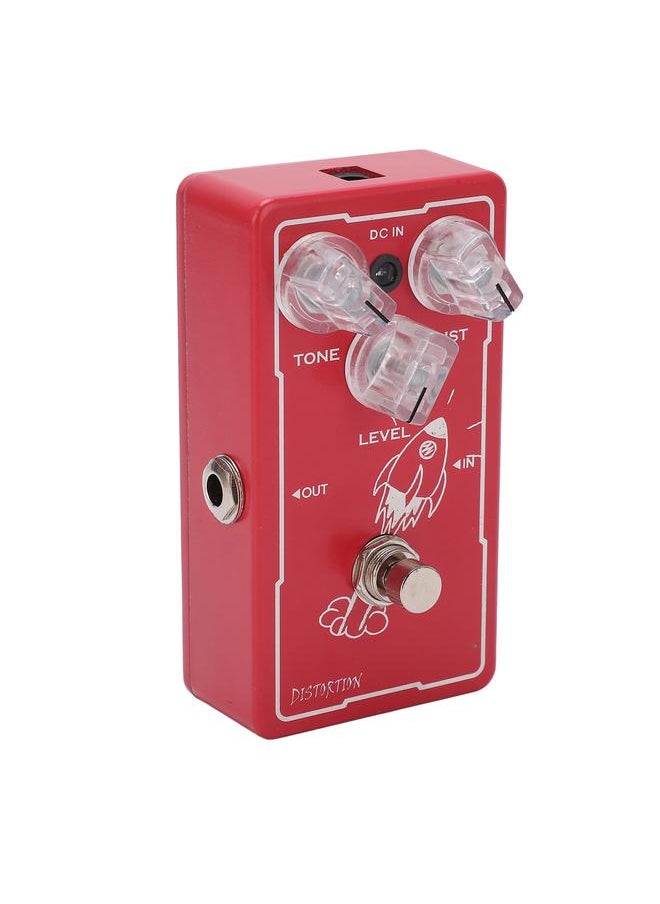 Thoraya - Distortion Effect Pedal Metal Red Guitar Pedals with Tones Level for Electric Guitars - Image 1