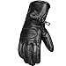 Jackets 4 Bikes Mens Winter Gauntlet Motorcycle Gloves 100 Natural Sheep Leather Thinsulate Thermal Heated Lining Full Windproof Cold Weather Water Resistant Reinforced Warm Biker Driving Glove Black M - Image 3