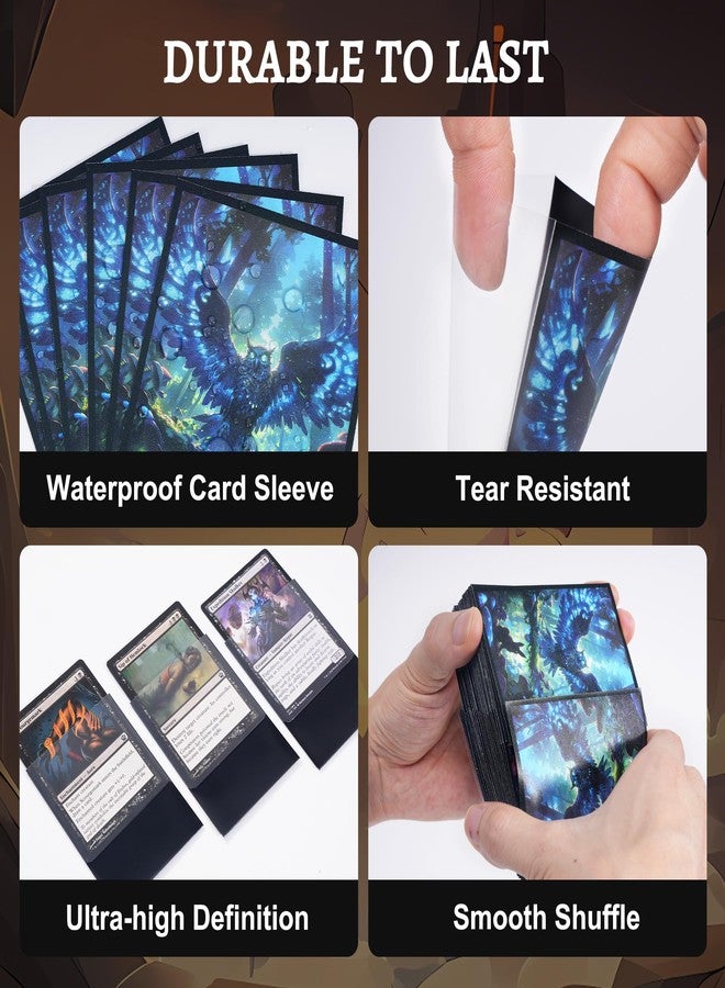 KABINKA MTG Card Sleeves - 100 Standard Size Pack Clear Front & Matte Finish Back with Owl, Premium Sleeves for Magic The Gathering TCG - Image 5