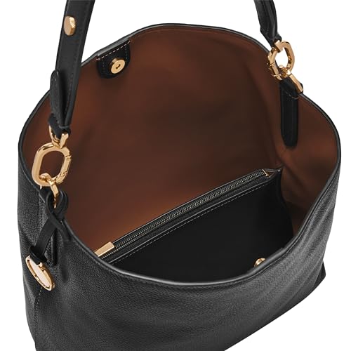 Fossil Jessie Bucket Shoulder Bag, Black Large - Image 2