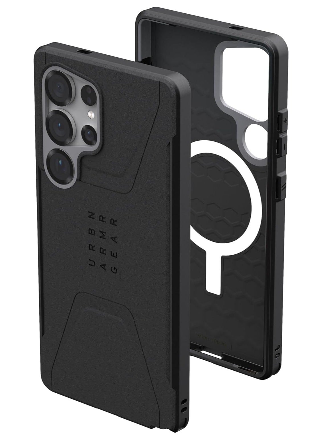 Urban Armor Gear UAG Civilian MagSafe for Samsung Galaxy S25 ULTRA Case Cover [20 Feet Drop tested] - Black