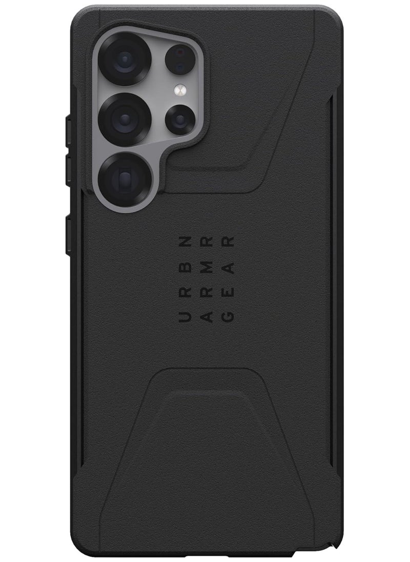 Urban Armor Gear - UAG Civilian MagSafe for Samsung Galaxy S25 ULTRA Case Cover [20 Feet Drop tested] - Black - Image 1
