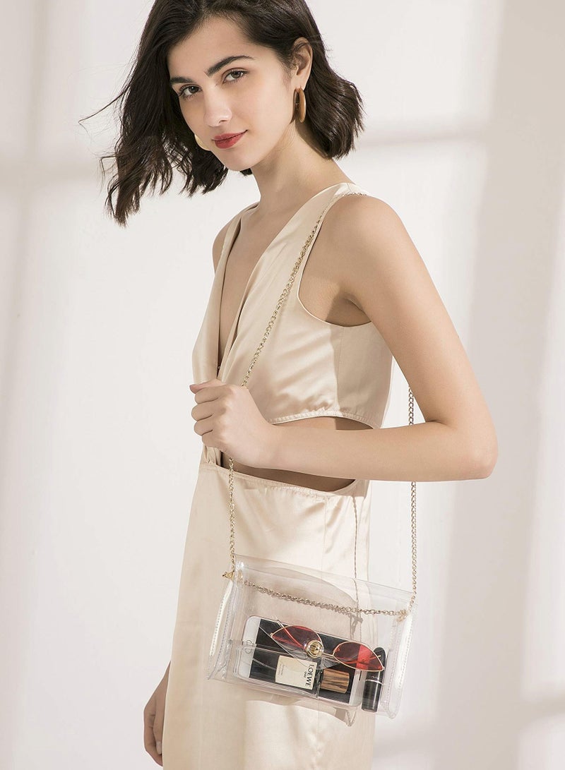 Excefore Clear Purse Gift for Women Crossbody Bag Cute Sports Concert Prom Party Present - Image 2