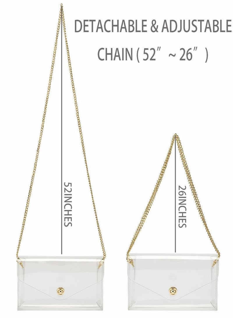 Excefore Clear Purse Gift for Women Crossbody Bag Cute Sports Concert Prom Party Present - Image 4