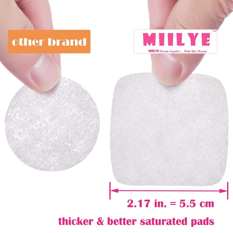 MIILYE 80PCS Nail Polish Remover Pads in Box, Easy to Carry | Instant Removal | Lint Free Nail Polish Wipes for Natural Air-Dried Water/Oil Based Nail Polish Soak Off - Image 5
