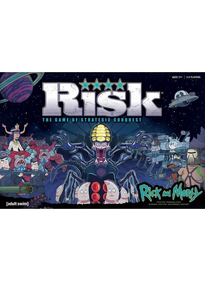 USAopoly Risk Rick And Morty Risk Game ; Based On The Popular Adult Swim Tv Show Rick & Morty ; Official Rick And Morty Merchandise ; Classic Risk Board Game Themed For Rick Morty Series  - Image 1