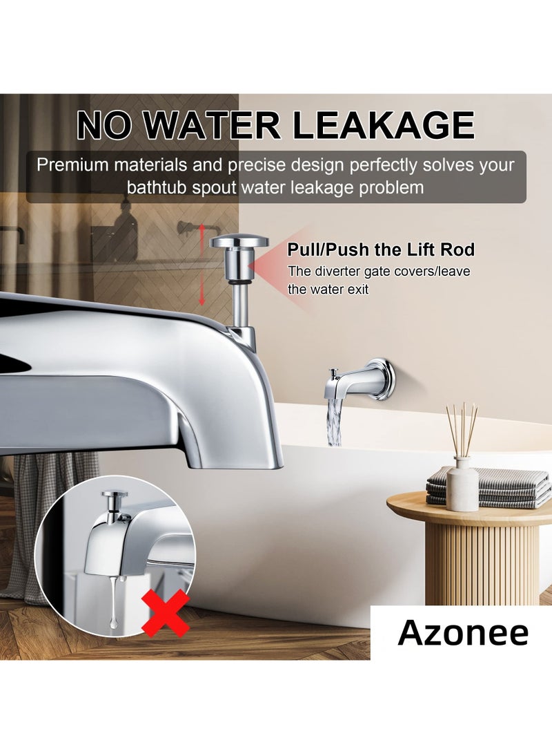 SYOSI The Bathroom Universal Slip-On Tub Spout with Diverter - Bathtub Faucet, Easy to Install & Save Water Leaks in Minutes, Fits 1 2" Copper Water Tube 5 8" Diameter, 5 32" Hex Wrench - Image 2