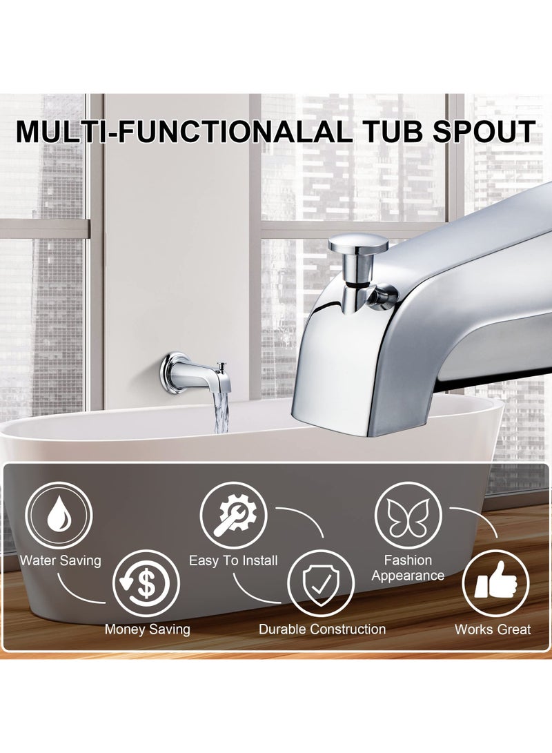 SYOSI The Bathroom Universal Slip-On Tub Spout with Diverter - Bathtub Faucet, Easy to Install & Save Water Leaks in Minutes, Fits 1 2" Copper Water Tube 5 8" Diameter, 5 32" Hex Wrench - Image 5