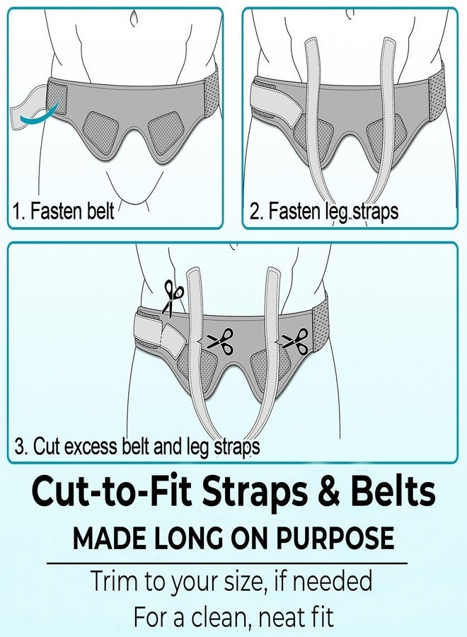 cybryeh Universal Hernia Belt Truss for Men Women - Double/Bilateral Inguinal/Sports Hernia Support | Custom Fit, Comfortable Braces w/ Adjustable Left Right Groin Straps&Pads for Pain Relief/Pre&Post-Surgery - Image 5
