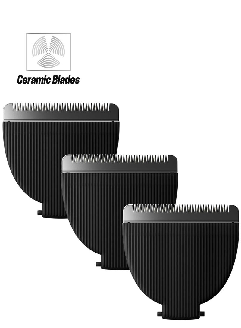 Meridian Meridian - Trimmer Replacement Blade - Onyx Ceramic Blades for Electric Body & Pubic Hair Trimmer - 3 Pack  - Image 1