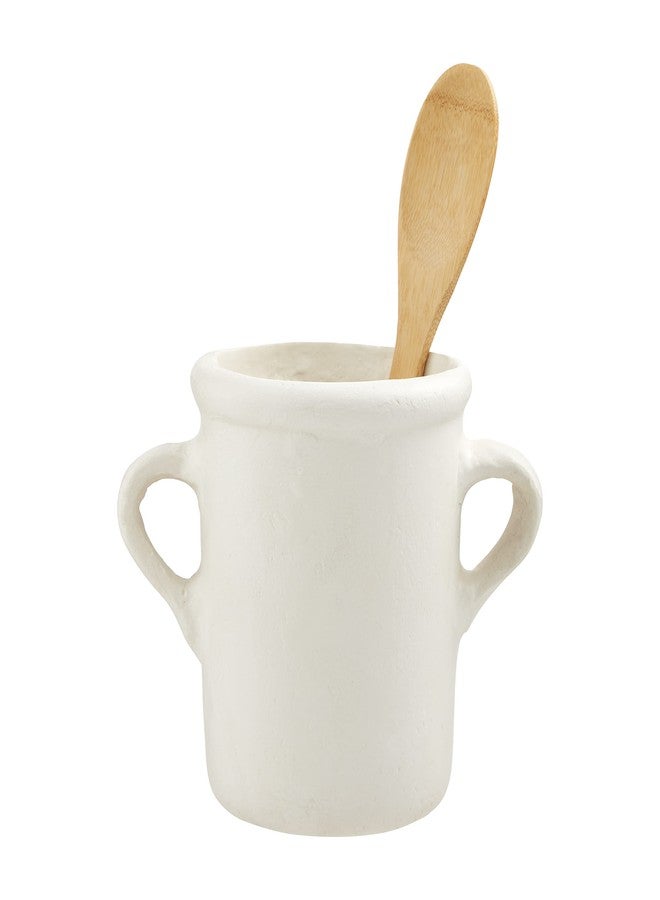 Mud Pie Papier-Mâché Utensil Holder, 7" x5.5" x 6"dia - Image 2