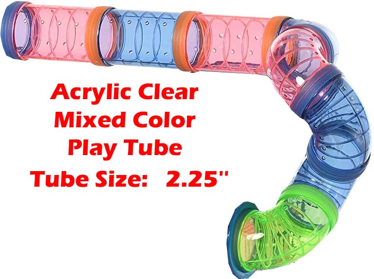 Mcage 5-Floors Large Twin Tower Syrian Hamster Rodent Gerbil Mouse Mice Rat Home Cage with Crossover Tube Tunnel Expansible and Customizable with Hide House Running Wheel Food Dish Water Bottle - Image 2