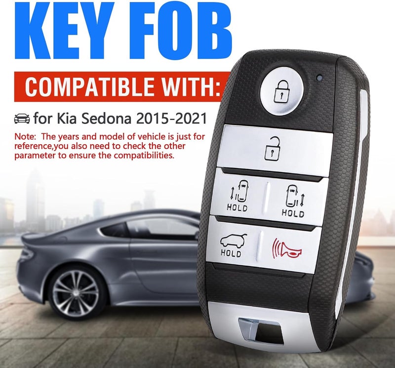 Keymall Keyless Entry Remote 6 Buttons Proximity Key Fob Replacement for Kia Sedona 2015-2021 - Image 3