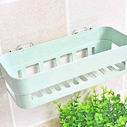 RAIYARAJ Raiyaraj Plastic Bathroom Kitchen Organize Shelf Rack Shower Corner Caddy Basket and Silicone Shower Bath Belt Massager Brush (2 Bathroom Shelf & 2 Belt Massager) - Image 1