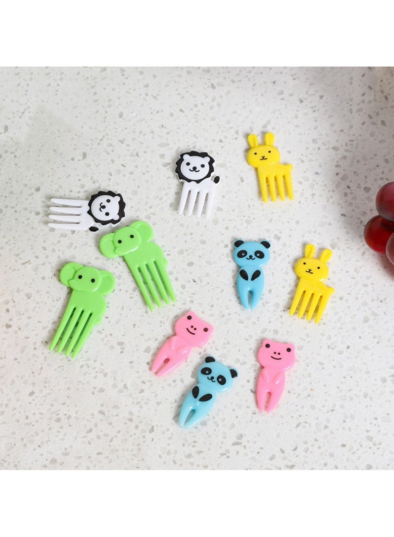 10Pcs Mini Fruit Forks for Children Lunch Box Watermelon Plastic Dessert Pastry Kids Snack Forks Set Small Kawaii Dessert Cake Fork  - Image 1