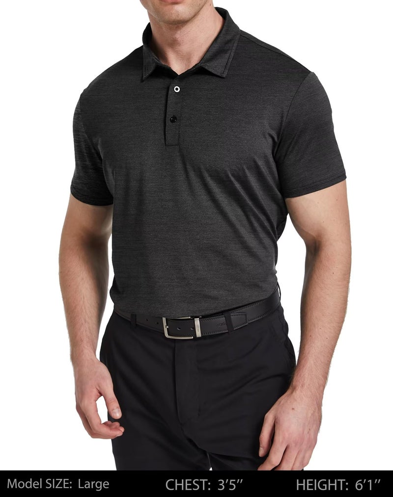 OYGSieg 6 Pack Mens Polo Shirts Performance Short Sleeve Golf Shirt Moisture Wicking Athletic Casual Collared T-Shirt SetA M - Image 3