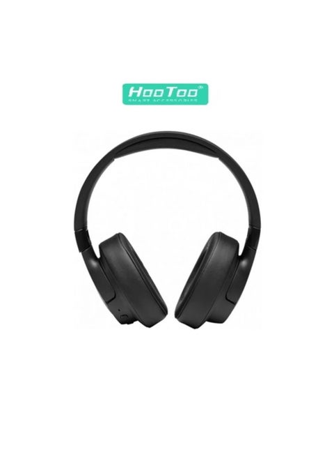 HT-711 Bass Wireless Over-Ear Headphones Compatible with all mobile phones music players portable gaming devices and computers. Built-in mic with Call Answer Call End Mute button. Black from Hootoo