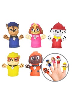 ginsey Nickelodeon Paw Patrol Bath Finger Puppets 5 Pc Party Favors Educational Bath Toys Story Time Beach Toys Playtime  - Image 1