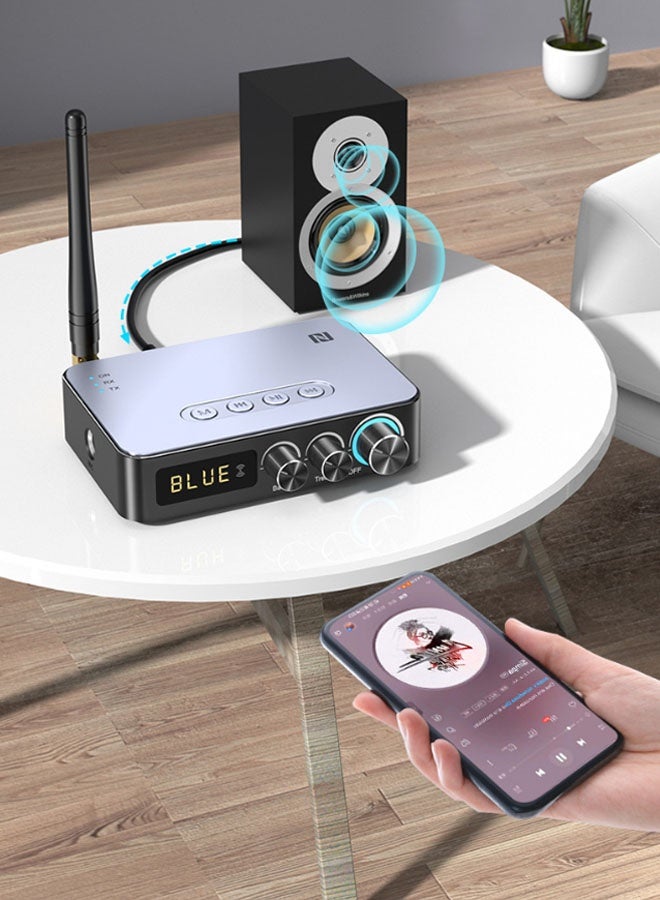 Neutral M9 Pro Bluetooth Adapter, NFC, Wireless Audio Receiver + Transmitter, Suitable for Home/Outdoor/Garage/Ceiling-Mounted/Active Speaker Home Cinema Systems (Black) - Image 5