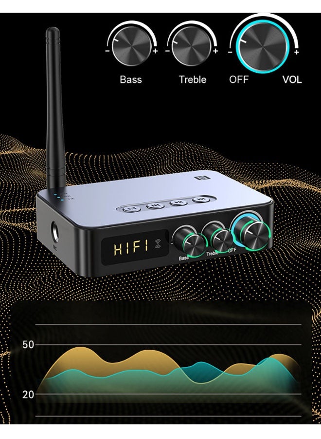 Neutral M9 Pro Bluetooth Adapter, NFC, Wireless Audio Receiver + Transmitter, Suitable for Home/Outdoor/Garage/Ceiling-Mounted/Active Speaker Home Cinema Systems (Black) - Image 2