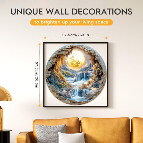 Masseruon 1000 Piece Puzzle for Adults 266 266in Moonlit River Puzzle for Adults 1000 Pieces Flat Puzzles with 3D Visual Effect When Completed Puzzles Gift for Women Men - Image 5