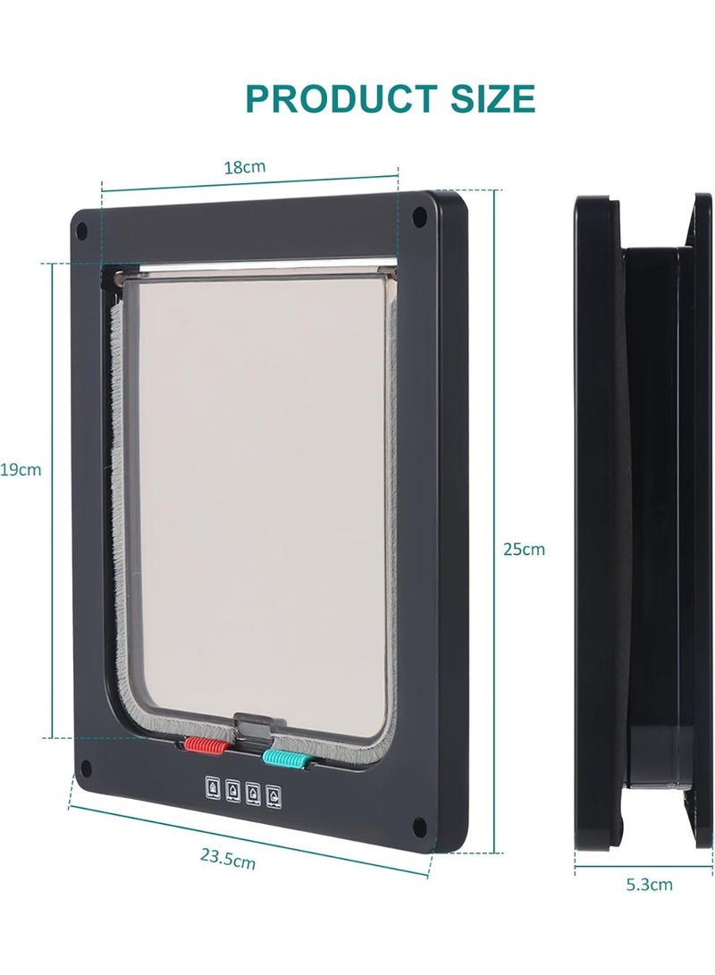 Large Cat Flaps, Lockable Cat Door, 4 Way Locking, Weatherproof, Suitable for Cats and Small Dogs - Image 2
