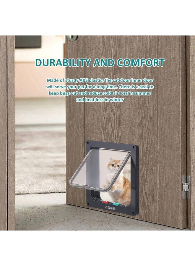 Large Cat Flaps, Lockable Cat Door, 4 Way Locking, Weatherproof, Suitable for Cats and Small Dogs - Image 4