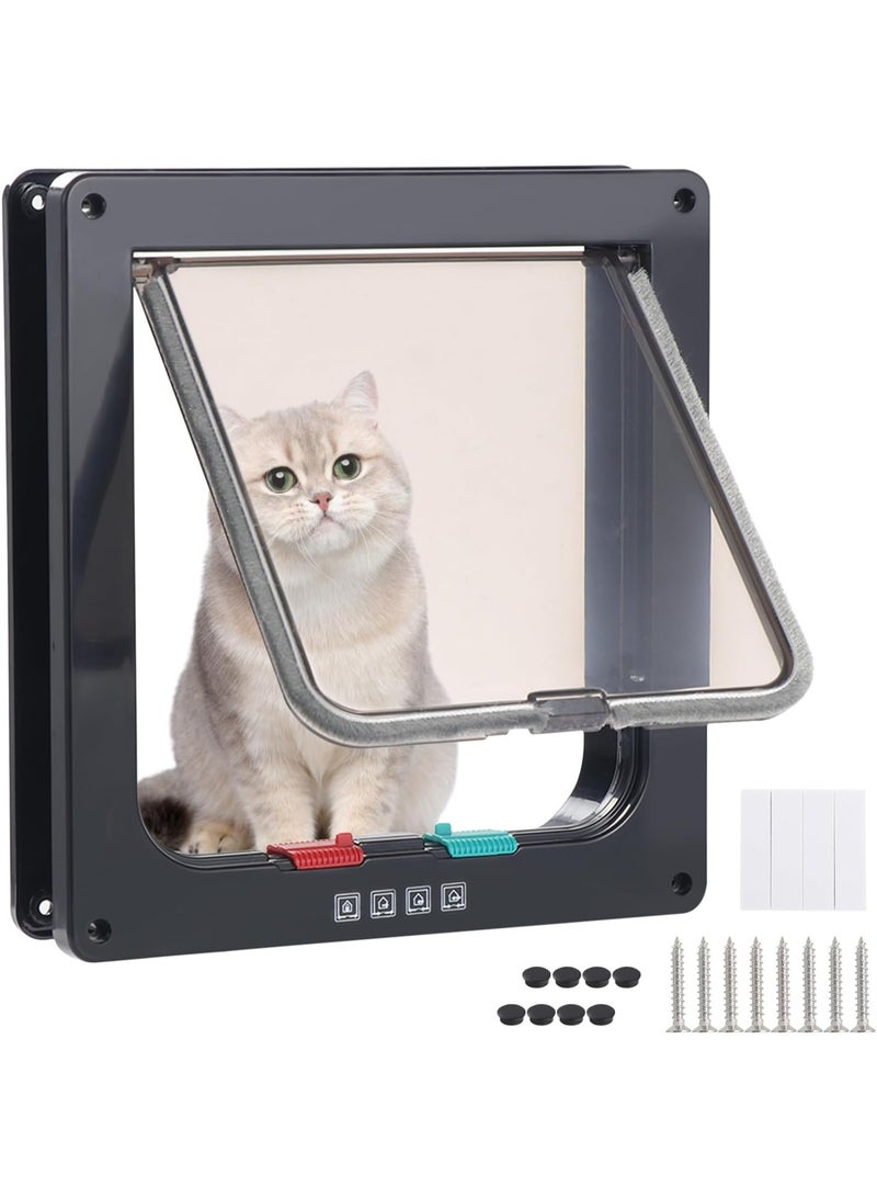 Large Cat Flaps, Lockable Cat Door, 4 Way Locking, Weatherproof, Suitable for Cats and Small Dogs - Image 5