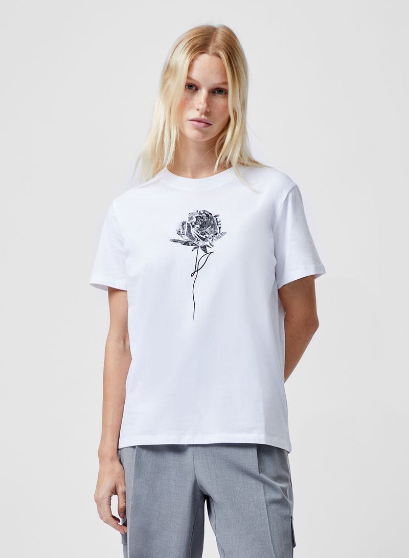 French Connection Printed Regular Cotton Crew Neck T-Shirt - Image 1