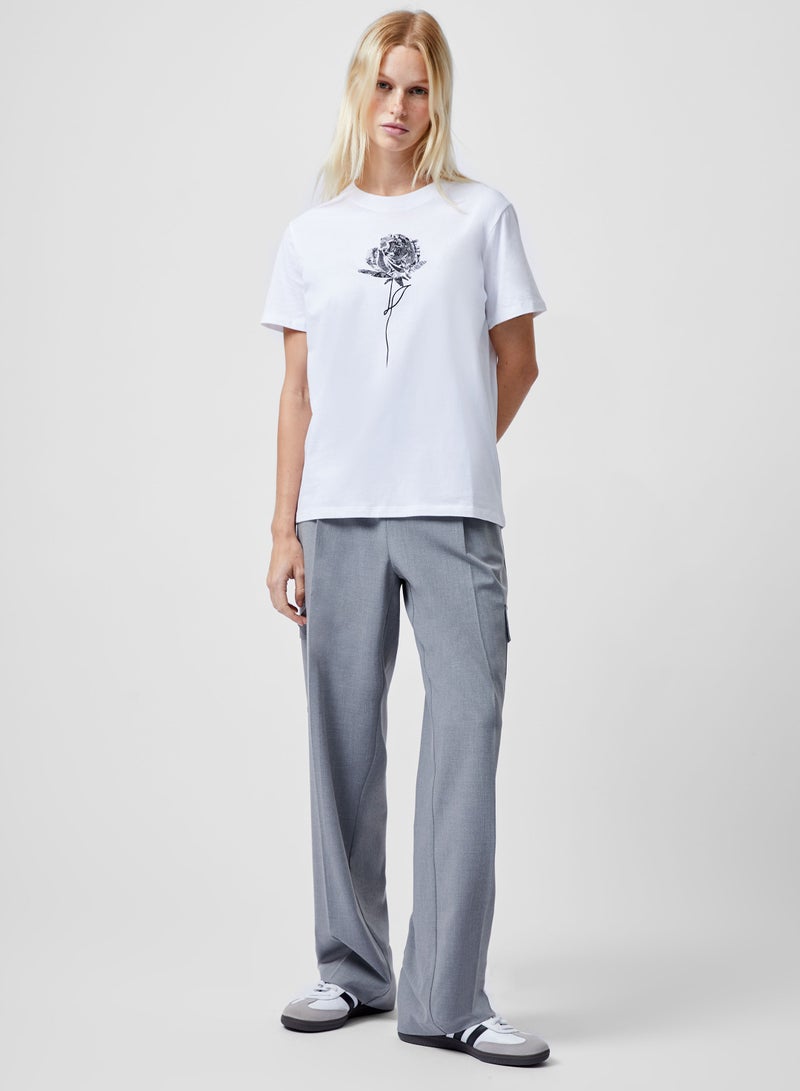 French Connection Printed Regular Cotton Crew Neck T-Shirt - Image 3