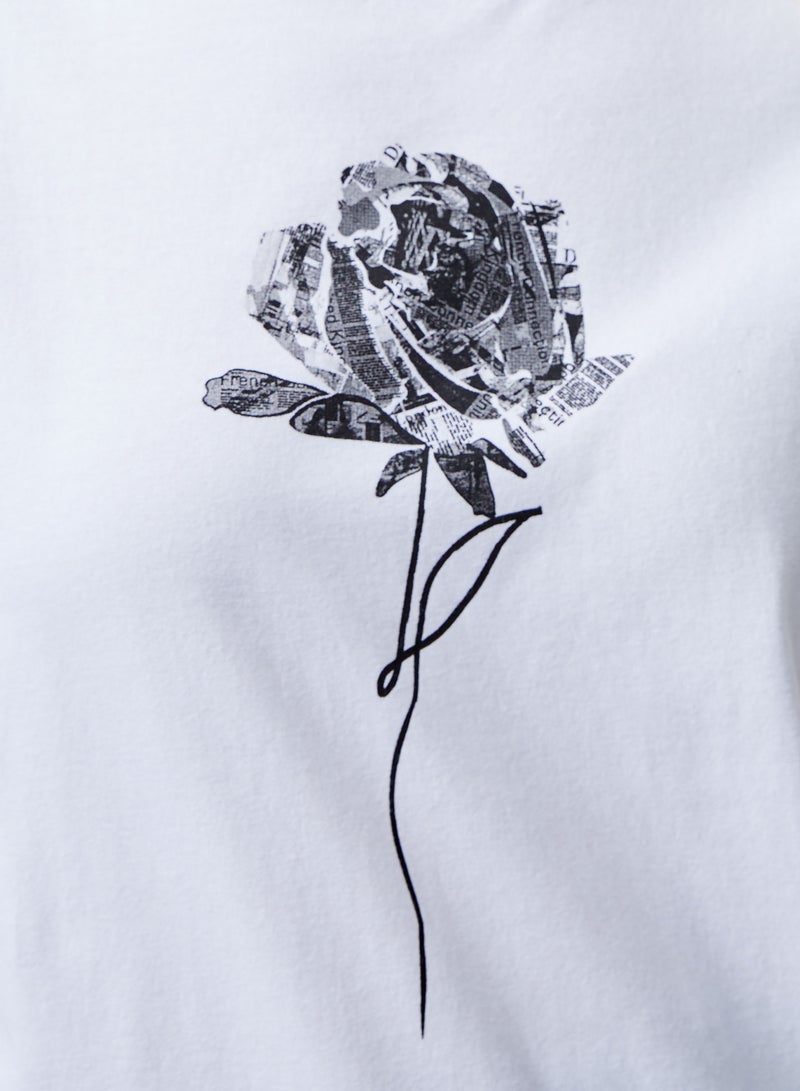 French Connection Printed Regular Cotton Crew Neck T-Shirt - Image 5