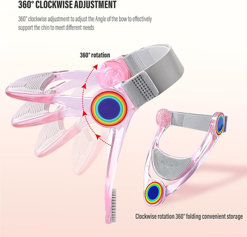 Xemz Adjustable Neck Support, Neck Brace Cervical Collar, Portable Neck Traction Device Neck Stretcher Forward Head Neck Posture Corrector for Women and Men Cervical Spine Pressure Relief (Transparent) - Image 5