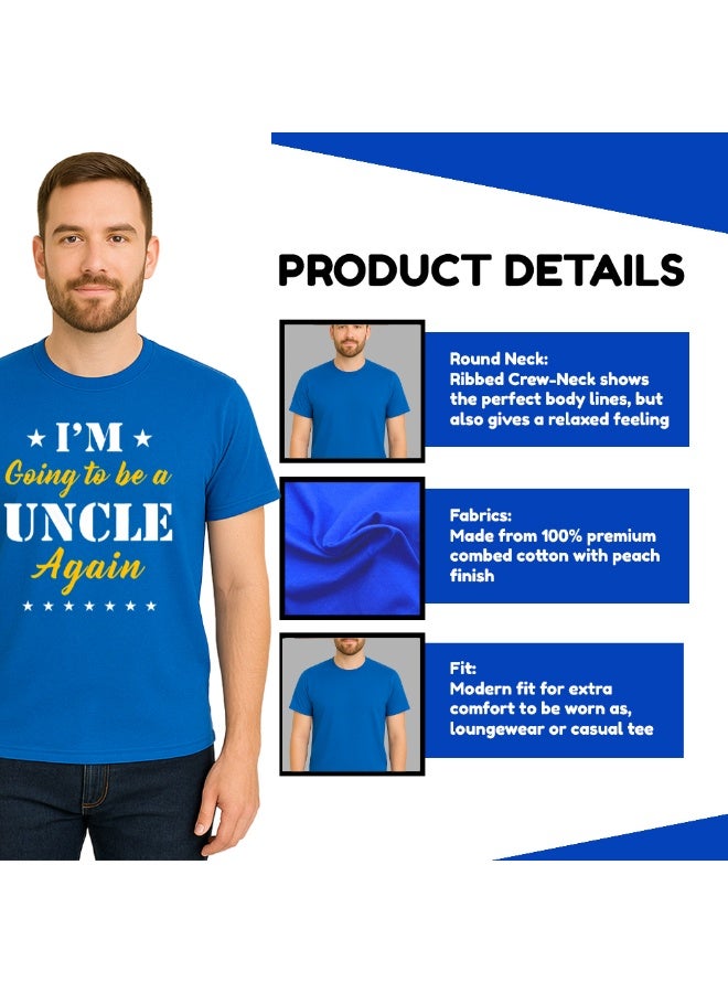 برينت شوب فور مي تيشيرت "عمي الجديد" للرجال - تيشيرت قطني ناعم برقبة دائرية وأكمام قصيرة - مثالي لإعلانات العم الجديد - مريح للملابس اليومية - Image 3