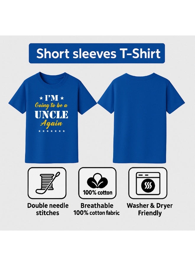 برينت شوب فور مي تيشيرت "عمي الجديد" للرجال - تيشيرت قطني ناعم برقبة دائرية وأكمام قصيرة - مثالي لإعلانات العم الجديد - مريح للملابس اليومية - Image 5