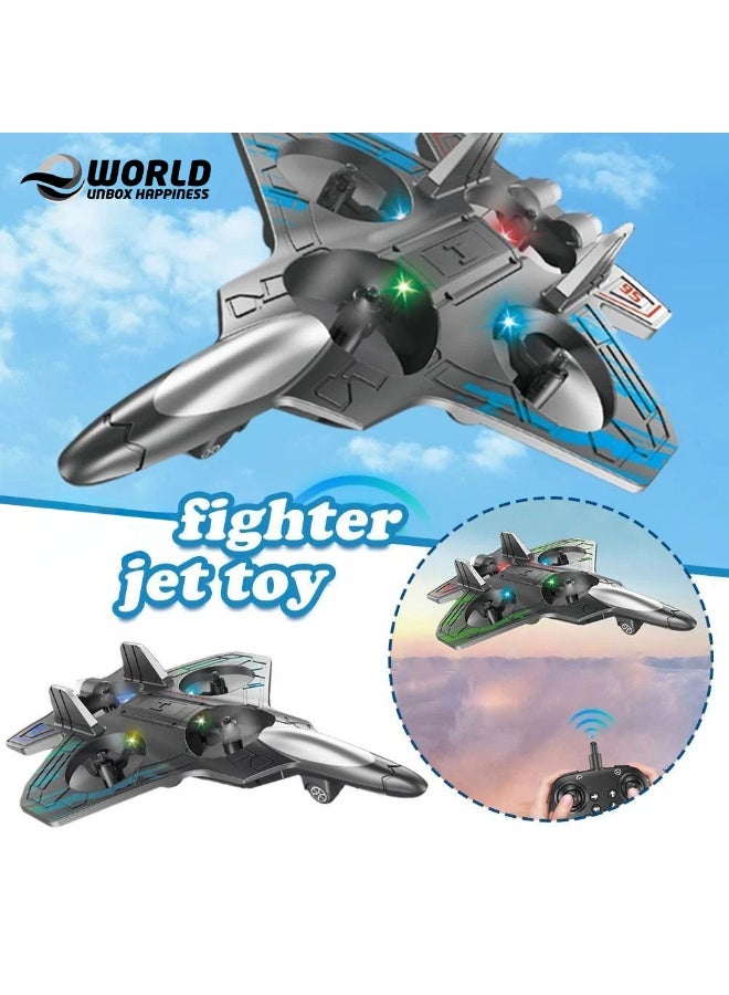 Eworld RC Remote Control Airplane 2.4G Fighter Glider Drone, Durable EPP Foam Hobby Plane Toy for Kids & Adults - Image 1