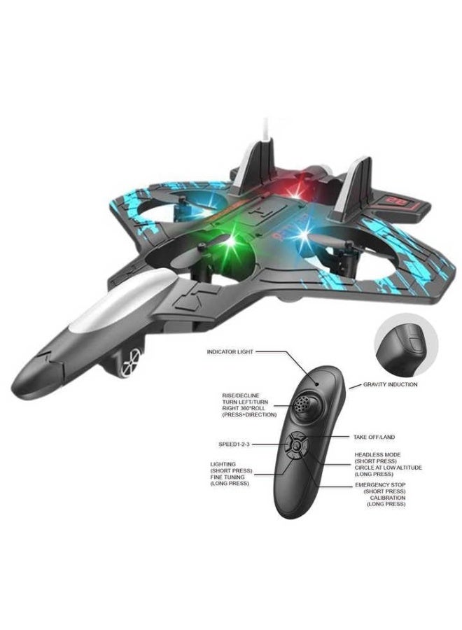 Eworld RC Remote Control Airplane 2.4G Fighter Glider Drone, Durable EPP Foam Hobby Plane Toy for Kids & Adults - Image 3
